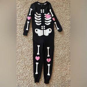 Skeleton Onsie pajama Outfit Size 4/6
